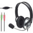 Фото #8 товара Manhattan Stereo Over-Ear Headset (3.5mm) - Microphone Boom (padded) - Adjustable Steel Headband - In-Line Volume Control - Ear Cushions - Std 2x 3.5mm stereo jack/plug for audio/mic use - cable 2.5m - 3 Year Warranty - Headset - Head-band - Calls & Music - Black -