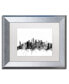 Фото #1 товара Michael Tompsett 'New York City Skyline B&W' Matted Framed Art - 11" x 14"