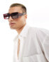 Фото #4 товара ASOS DESIGN rectangle sunglasses in red