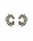 ფოტო #2 პროდუქტის Opulent Crystal Stardust 18K Gold Plated Open Circle Earrings