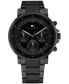 ფოტო #1 პროდუქტის Men's Multifunction Black Stainless Steel Watch 43mm