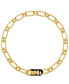 Фото #1 товара Michael Kors 14K Gold Plated Black Empire Link Chain Necklace