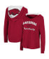 ფოტო #4 პროდუქტის Women's Cardinal Arkansas Razorbacks Catalina Hoodie Long Sleeve T-Shirt