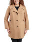 Фото #1 товара Women's Plus Size Single-Breasted Notched-Collar Peacoat, Created for Macy's