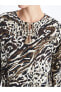 Фото #12 товара LCW Grace Bağlamalı Yaka Desenli Uzun Kollu Kadın Bluz