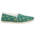 Фото #1 товара TOMS Alpargata Graphic Cozy Slip On Womens Green Flats Casual 10019281T