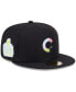 Фото #1 товара Men's Black Chicago Cubs Multi-Color Pack 59FIFTY Fitted Hat