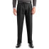 Фото #1 товара George Regular Pleated Cuffed Microfiber Dress Pants Men's 40 x 30 Black Solid