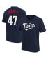 ფოტო #1 პროდუქტის Big Boys Edouard Julien Navy Minnesota Twins Name and Number T-shirt