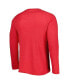 Фото #2 товара Men's Heather Red Distressed Cincinnati Red Distresseds Inertia Raglan Long Sleeve Henley T-shirt