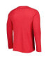 ფოტო #2 პროდუქტის Men's Heather Red Distressed Cincinnati Red Distresseds Inertia Raglan Long Sleeve Henley T-shirt