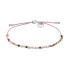 Pink string bracelet with beads TJ-0072-B-17