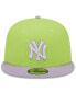 Фото #5 товара Men's Neon Green, Purple New York Yankees Spring Basic Two-Tone 9FIFTY Snapback Hat