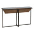 Console Black Natural Iron Tempered Glass Fir wood 134 x 32 x 83 cm