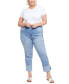 Фото #5 товара Plus Size Slim Straight Cuff Jeans