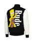 ფოტო #3 პროდუქტის Men's Black The Simpsons Rude Full-Zip Varsity Jacket