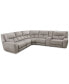 Фото #5 товара CLOSEOUT! Terrine 6-Pc. Fabric Sectional with 3 Power Motion Recliners and 1 USB Console, Created for Macy's