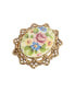 ფოტო #1 პროდუქტის Glass Oval Floral Brooch