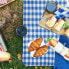 Фото #3 товара Плед сине-белая клетка Relaxdays Picknickdecke 200х200 см