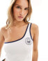 Фото #1 товара ellesse Capuano one shoulder vest in white