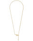 Фото #1 товара Lucky Brand gold-Tone Snake 24" Adjustable Lariat Necklace