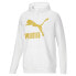 Фото #3 товара Puma Classics Logo Hoodie Fl S Big Tall Mens White Casual Outerwear 533304-57