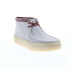 Фото #4 товара Clarks Wallabee Cup Boot 26167977 Mens White Suede Lace Up Chukkas Boots
