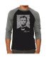 Фото #1 товара Abraham Lincoln Gettysburg Address Men's Raglan Word Art T-shirt