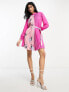 Фото #5 товара French Connection mini shift pleated dress in pink contrast print