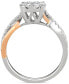 ფოტო #7 პროდუქტის Diamond Halo Bridal Set (1-1/3 ct. t.w.) in 14k White & Rose Gold