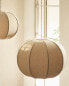 Large linen ceiling lamp