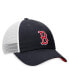 Фото #4 товара Men's Navy, White Boston Red Sox Heritage86 Adjustable Trucker Hat
