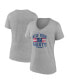 ფოტო #1 პროდუქტის Women's Heather Gray New York Giants Americana V-Neck T-Shirt