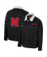 Фото #1 товара Men's x Wrangler Charcoal Nebraska Huskers Western Button-Up Denim Jacket