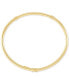Glitter Polished Bypass Bangle Bracelet in 10k Gold