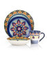 Фото #3 товара Zen Mozaik 16 Piece Luxurious Stoneware Dinnerware Set