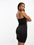 In The Style exclusive satin bandeau mini dress in black 40 - фото #5