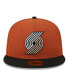 ფოტო #3 პროდუქტის Men's Rust, Black Portland Trail Blazers Two-Tone 59FIFTY Fitted Hat