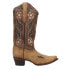 Фото #1 товара Circle G by Corral Floral Embroidered & Overlay Snip Toe Cowboy Womens Brown Ca