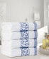 Фото #5 товара Полотенца для ванной Superior Athens Cotton с греческим узором и цветочным рисунком, набор из 6 шт.