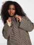 ASOS DESIGN smart check boyfriend wool mix coat