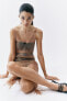 Фото #1 товара Платье из сетчатой ткани со стразами ZARA