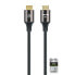Фото #8 товара Кабель HDMI с Ethernet - 8K@60 Гц (ультра высокая скорость) - 3м (плетеный) - мужской-мужской - черный - 4K@120 Гц - Ultra HD 4k x 2k - полностью экранированные - контакты с покрытием золота - пожизненная гарантия - полиэтиленовый пакет - 3 м - HDMI тип A (стандартный) - HDMI тип A (стандартный) - 48 Гб - кабель HDMI с Ethernet Manhattan
