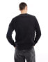 Calvin Klein Jeans washed badge sweater in washed black