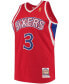 ფოტო #3 პროდუქტის Men's Allen Iverson Red Philadelphia 76ers Hardwood Classics Authentic Jersey