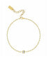 ფოტო #1 პროდუქტის Gold-Tone Dainty Non-Tarnish Cubic Zirconia Paper Clip Bracelet