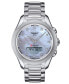 ფოტო #1 პროდუქტის Women's Swiss Digital T-Touch Lady Solar Diamond (1 ct. t.w.) Stainless Steel Bracelet Watch 40mm