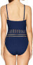 Kenneth Cole New York Women's 236223 Bandeau One Piece Swimsuit Size L