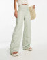 & Other Stories linen blend tailored trousers in pastel green