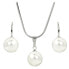 Elegant set of Pearl White necklaces and earrings